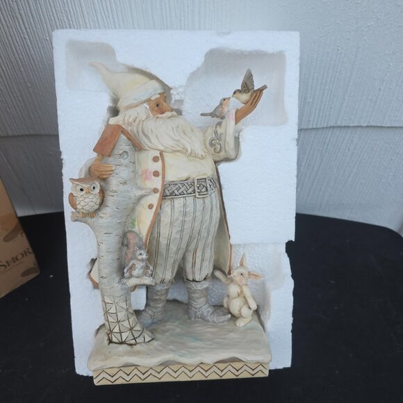 Jim Shore 2017 "White Woodland Winter" Santa , #4058735 Heartwood Creek - Picture 2 of 11